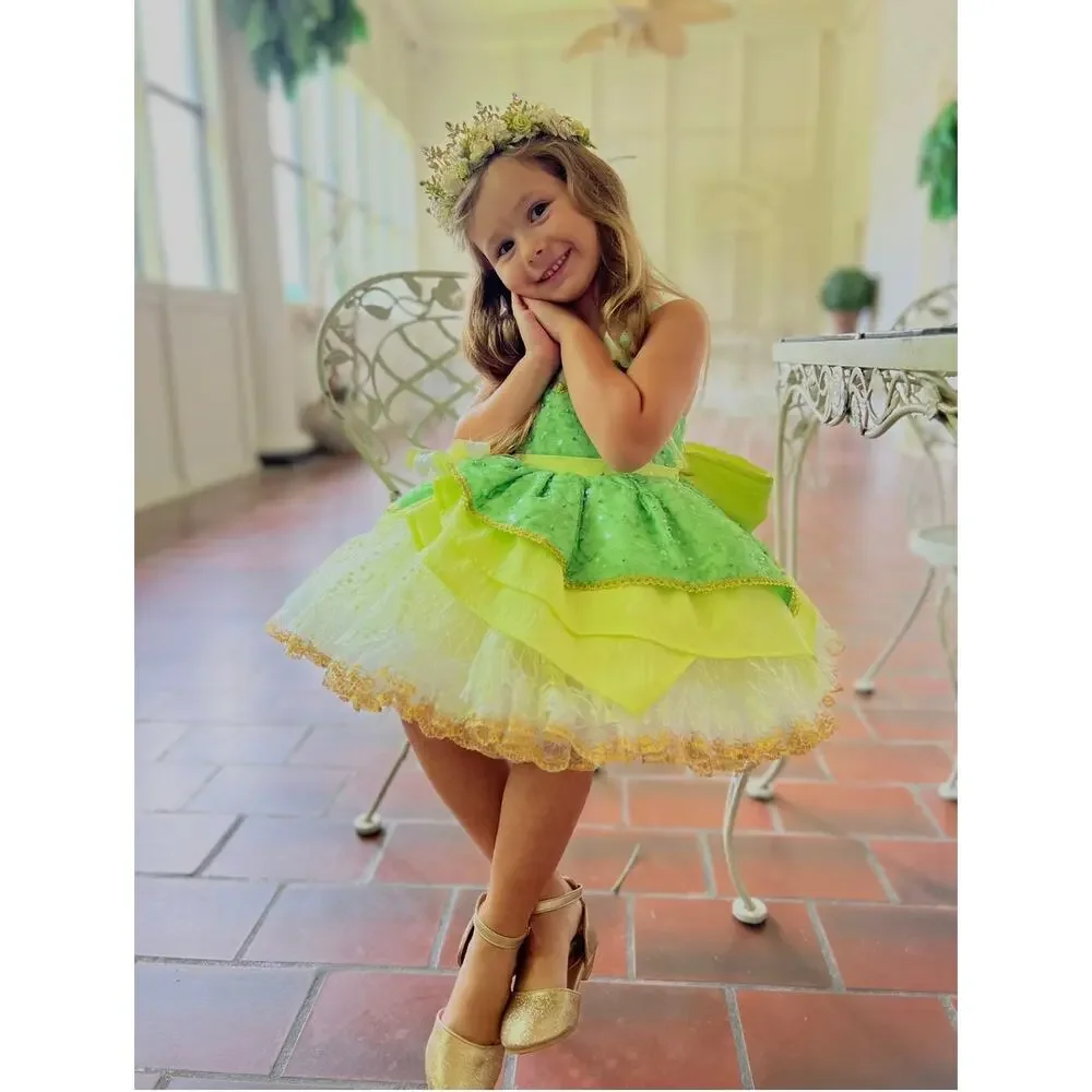 C's Custom Creations Disney Tiana Custom Princess Crown with Adjustable Tie Back